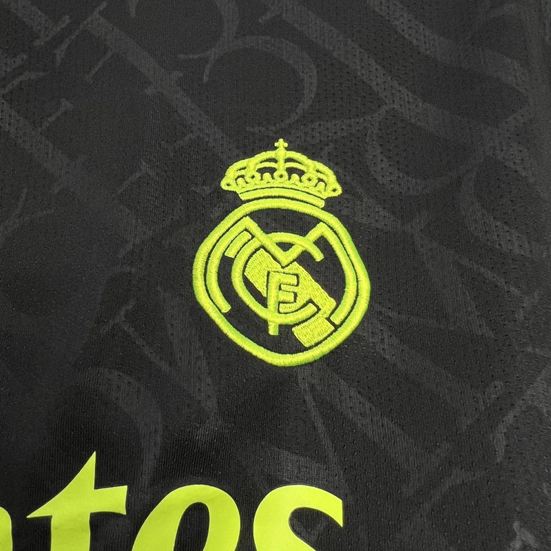 Camisa Real Madrid Black And Neon Unique 24/25 - Adidas Torcedor Masculina