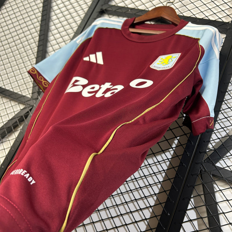 Camisa Aston Villa Home 25/26 Castore Torcedor Masculina - Lançamento