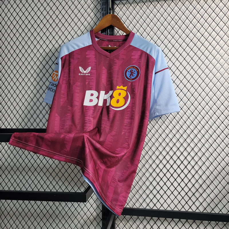 Camisa Aston Villa Home 23/24 Castore Torcedor Masculina